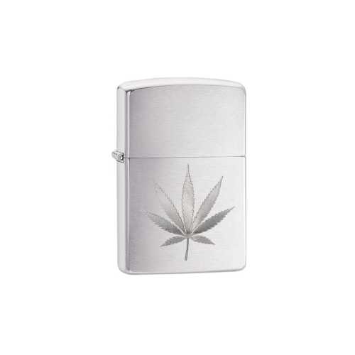 Brichetă Zippo Chrome Brushed Leaf – Design Gravurat, Metal Periat, Reîncărcabilă