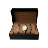 Set Ceas de Damă Auriu cu Cristale + 2 Brățări Elegante – Accesoriu Glamour cu Design Rafinat - imagine 2