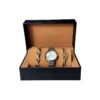 Set Ceas și Brățări Elegante pentru Damă – Argintiu, Cu Cristale, 3 Piese în Stil Glamour - imagine 2